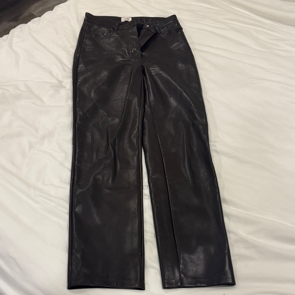 ARITIZIA MELINA PANT Wilfred rich mocha  Brown Faux Leather Pants